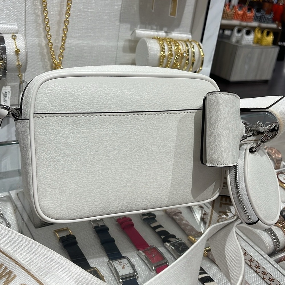 Michael Kors Jet Set Leather Medium Crossbody Bag with Case for Apple Airpods Pr - Picture 16 of 16